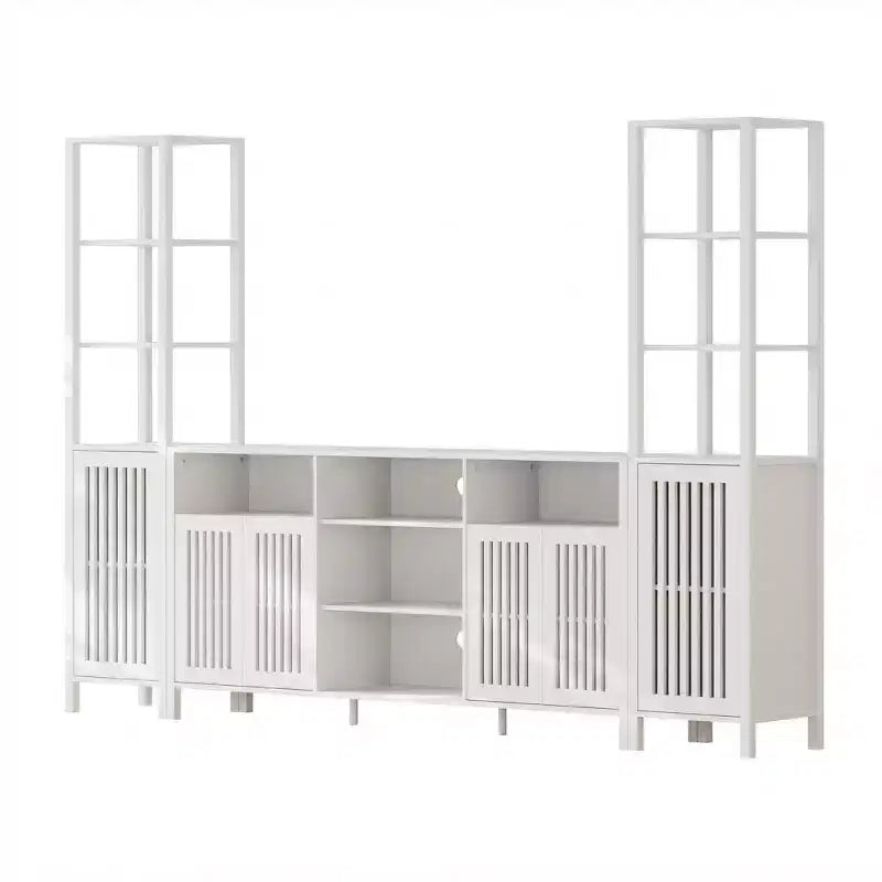 Meuble TV de Ferme avec Étagères, Meuble TV pour Téléviseurs de 70 Pouces, Étagères Réglables, Rangement, pour Salon, Chambre à Coucher
