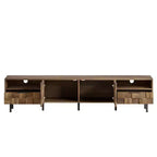 Meuble TV GDFStudio Amiri Mid Century Moderne avec 2 tiroirs et passe-câbles