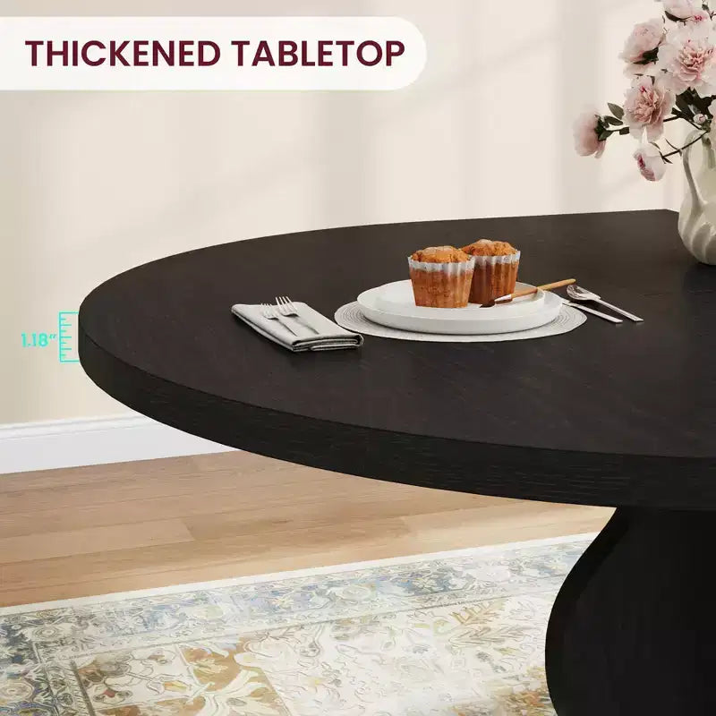 Table de salle à manger extensible avec cadre en bois robuste pour la salle à manger, la cuisine