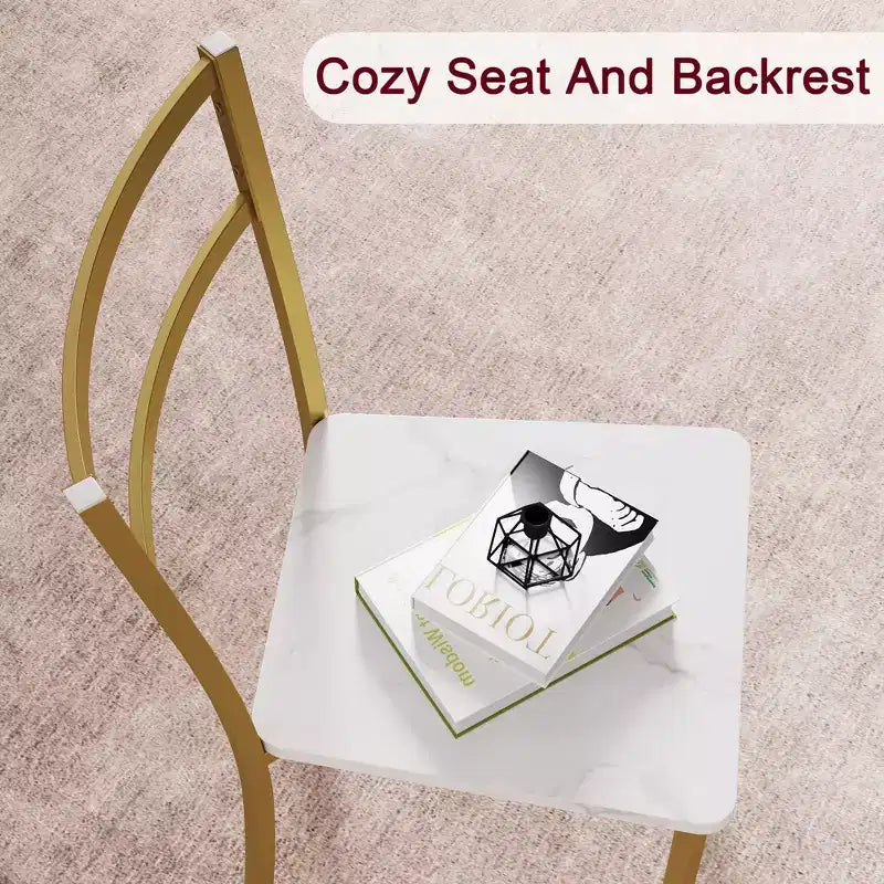 Ensemble table de cuisine ronde pour 2 personnes - Table à manger moderne avec 2 chaises, cadre en métal pour petits espaces, appartement