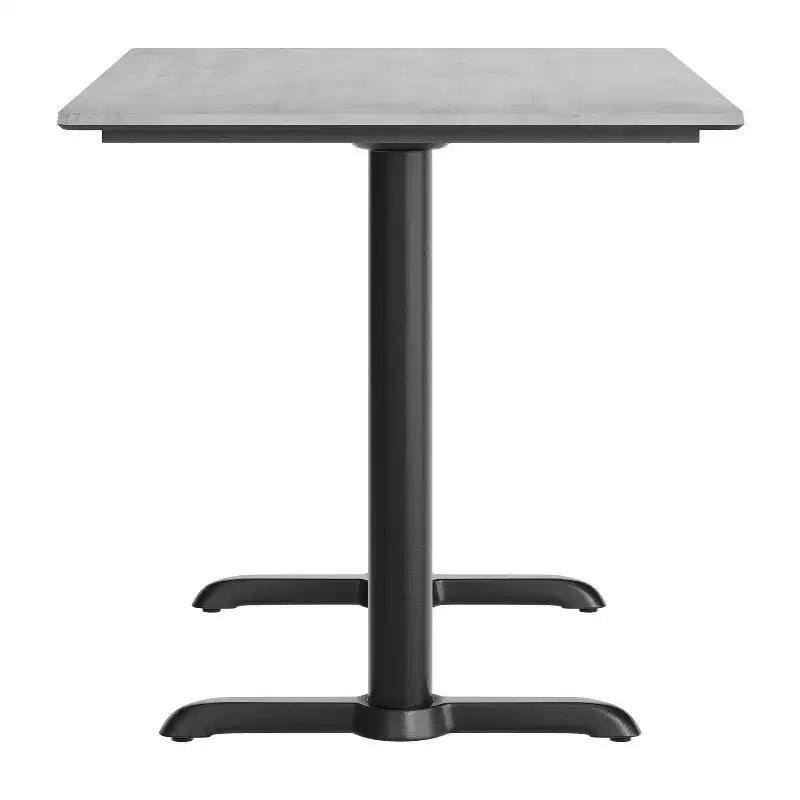 Plateau de table Flash Furniture Acadia avec technologie HPL TopGuard et pied en X à hauteur de table