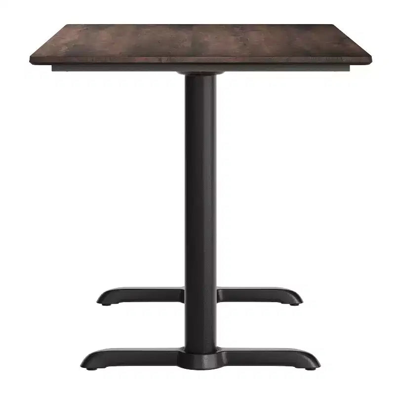 Plateau de table Flash Furniture Acadia avec technologie HPL TopGuard et pied en X à hauteur de table