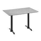 Plateau de table Flash Furniture Acadia avec technologie HPL TopGuard et pied en X à hauteur de table