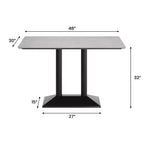 Plateau de table d'intérieur/extérieur Flash Furniture Acadia avec technologie HPL TopGuard et base de table de bistro en fonte