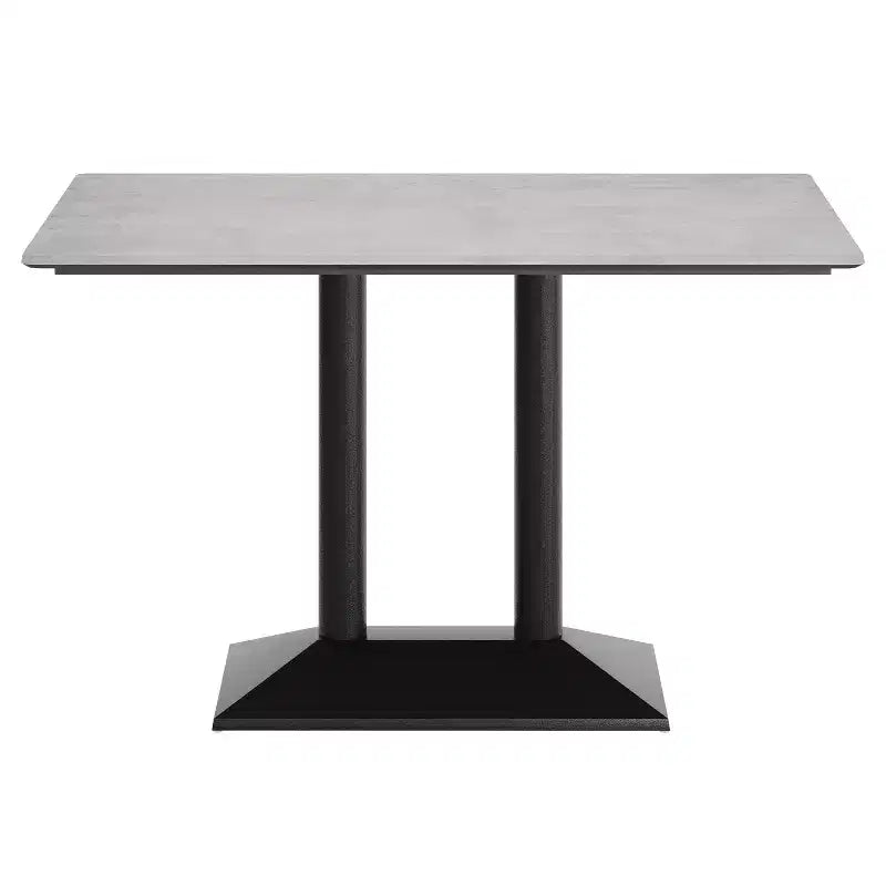 Plateau de table d'intérieur/extérieur Flash Furniture Acadia avec technologie HPL TopGuard et base de table de bistro en fonte