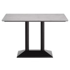 Plateau de table d'intérieur/extérieur Flash Furniture Acadia avec technologie HPL TopGuard et base de table de bistro en fonte