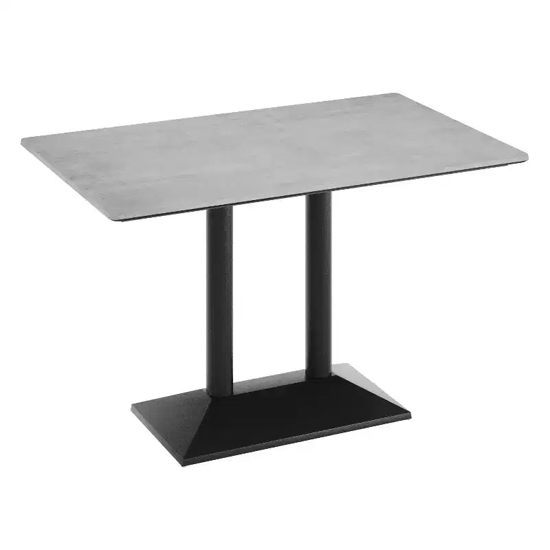Plateau de table d'intérieur/extérieur Flash Furniture Acadia avec technologie HPL TopGuard et base de table de bistro en fonte