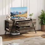 Meuble TV jusqu'à 60 pouces, Meuble TV moderne avec tiroirs de rangement et pieds en métal en forme de U, Console multimédia pour salon