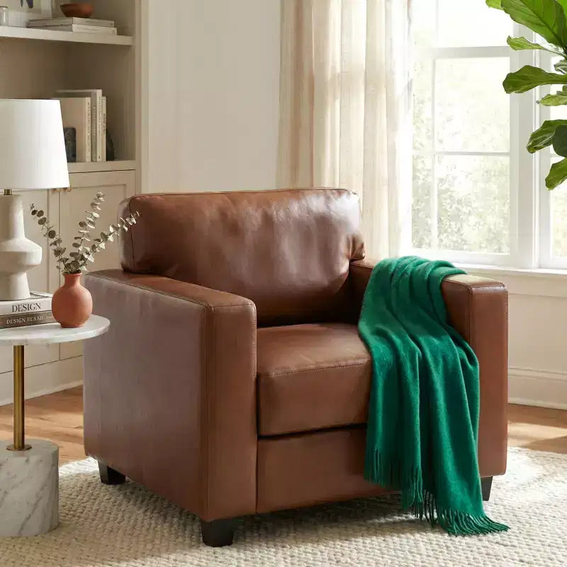 Fauteuil Christopher Knight Home Galen moderne rembourré en similicuir