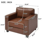 Fauteuil Christopher Knight Home Galen moderne rembourré en similicuir