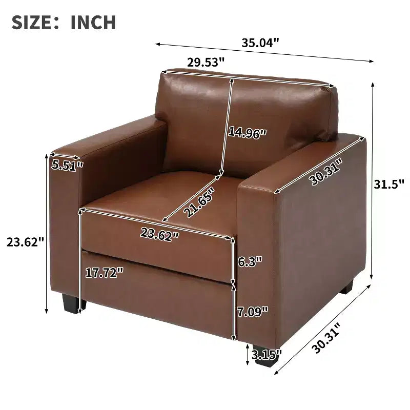 Fauteuil Christopher Knight Home Galen moderne rembourré en similicuir