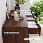 Commode cannelée à 9 tiroirs, chiffonnier en bois avec motif d'onde cannelé, commode de meuble TV moderne, pour chambre à coucher, salon, entrée