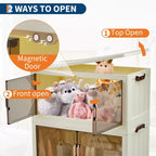 Bac de rangement empilable compact en plastique avec couvercle, tiroir de rangement pliable, portes magnétiques, pour la maison, le bureau
