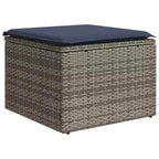vidaXL Salon de jardin 7 pcs avec coussins résine tressée gris