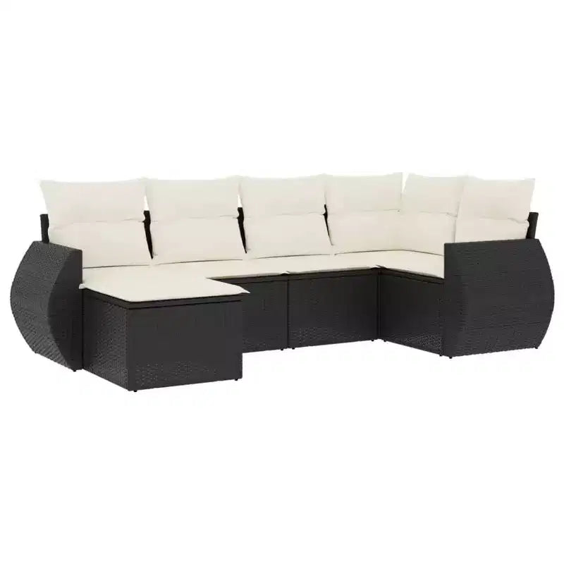 vidaXL Garden Sofa Set Black PE rattan Large Modular Garden Sofa Set