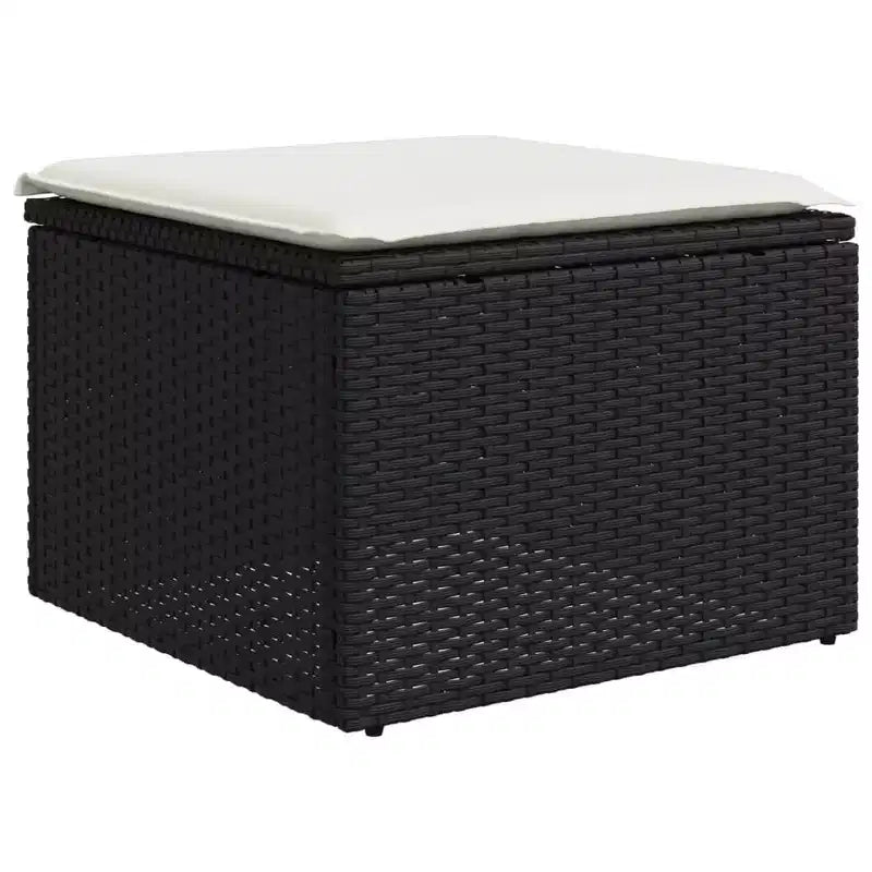vidaXL Salon de jardin noir en résine tressée Grand salon de jardin modulable