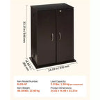 Meuble de rangement multimédia VEVOR, étagère à DVD 4 niveaux, organisateur de rangement multimédia de 61 x 36,8 x 84,6 cm pour CD, DVD, livres, jeux, marron