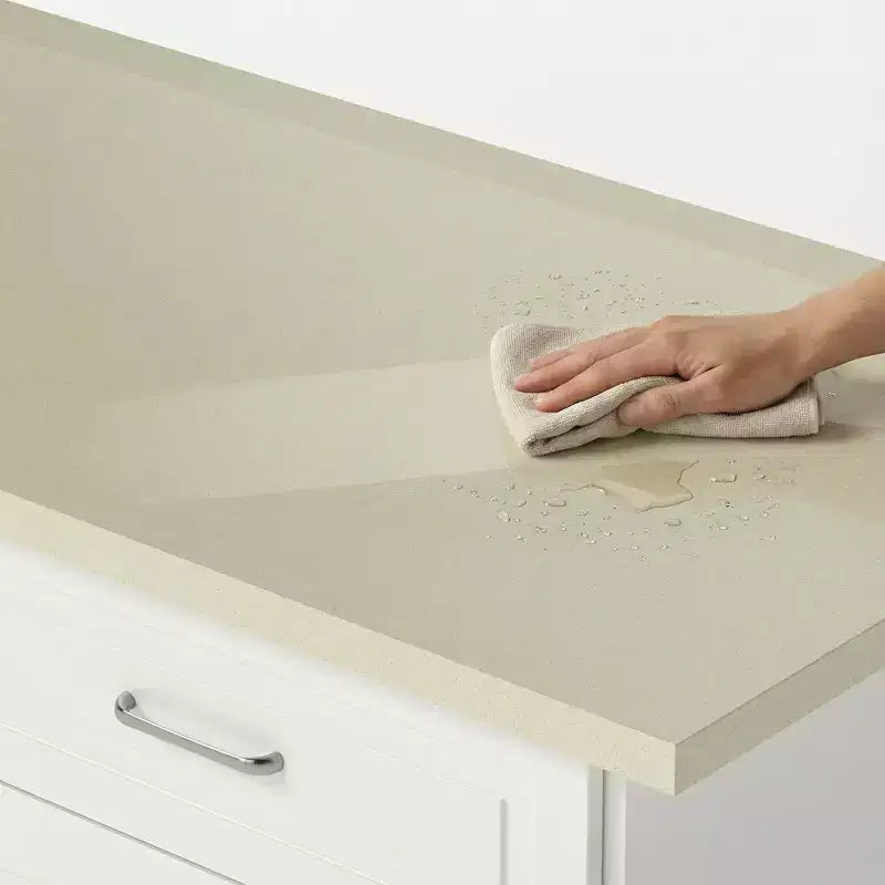 Homsee Îlot de cuisine 2-en-1 blanc avec table Surface imitation pierre, Rangement multi-tiroirs, Prises de courant et Facile à nettoyer