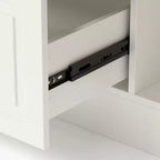 Homsee Îlot de cuisine 2-en-1 blanc avec table Surface imitation pierre, Rangement multi-tiroirs, Prises de courant et Facile à nettoyer