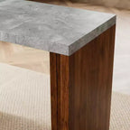 Table de bar rectangulaire moderne 55 en faux marbre, hauteur comptoir - Table de salle à manger haute pour cuisine et salon - Table de pub ou îlot de cuisine