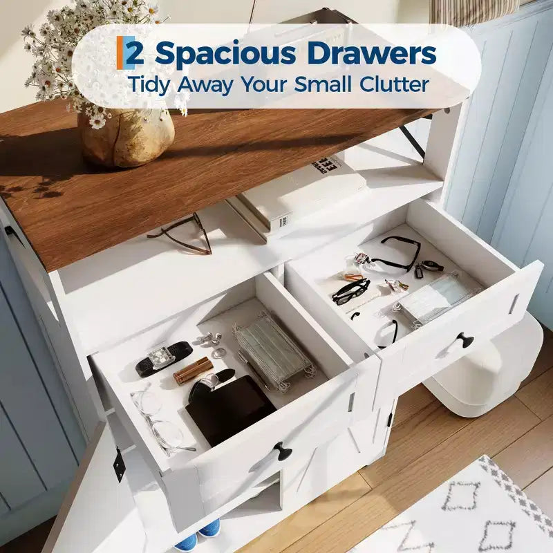 Meuble de rangement pour chaussures de style ferme moderne, étagères réglables, organisateur d'entrée autoportant, pour salon, chambre à coucher