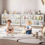 Meuble de rangement pour enfants en bois avec 5 sections, bibliothèque Montessori et organisateur de jouets pour crèche, salle de jeux, salle de classe et chambre à coucher
