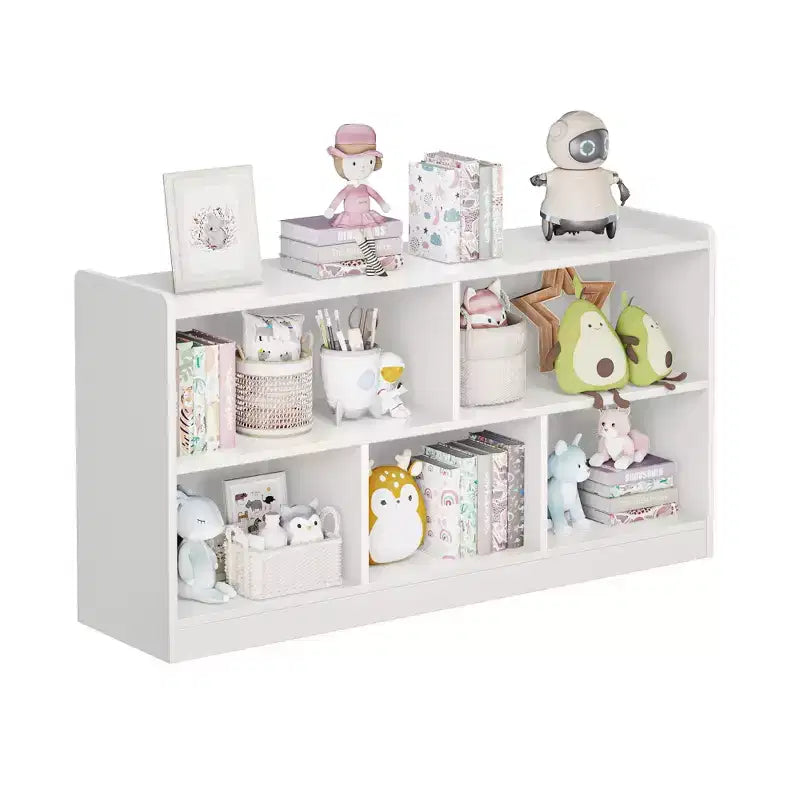 Meuble de rangement pour enfants en bois avec 5 sections, bibliothèque Montessori et organisateur de jouets pour crèche, salle de jeux, salle de classe et chambre à coucher