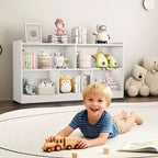Meuble de rangement pour enfants en bois avec 5 sections, bibliothèque Montessori et organisateur de jouets pour crèche, salle de jeux, salle de classe et chambre à coucher