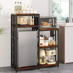 Support réglable à 6 niveaux pour mini-réfrigérateur avec 3 prises de courant - Étagère de cuisine et organisateur de bar à café robuste - Capacité de 163 kg - Idéal pour dortoir et appartement