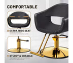 Fauteuil de salon de coiffure Karl Home avec motif de losanges saisissant et assise extra large