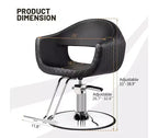 Fauteuil de salon de coiffure Karl Home avec motif de losanges saisissant et assise extra large