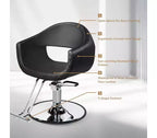 Fauteuil de salon de coiffure Karl Home avec motif de losanges saisissant et assise extra large