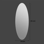 Miroir ovale pleine longueur Whisen 65 x 24, Miroir mural en verre argenté sans cuivre incassable pour entrée, chambre et salon