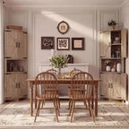 COZONY Meuble d'angle de ferme 65" avec portes et étagères réglables, Armoire de rangement d'angle haute pour cuisine et salon