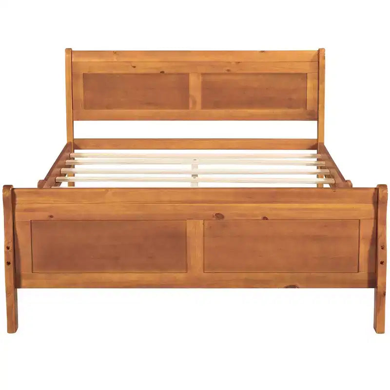 Lit plateforme moderne en bois pleine grandeur avec tête de lit Luxystar