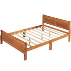 Lit plateforme moderne en bois pleine grandeur avec tête de lit Luxystar