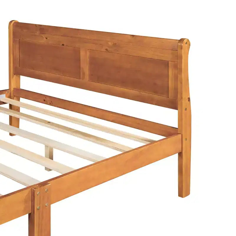 Lit plateforme moderne en bois pleine grandeur avec tête de lit Luxystar