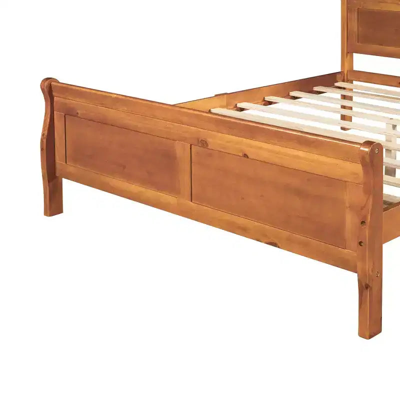 Lit plateforme moderne en bois pleine grandeur avec tête de lit Luxystar
