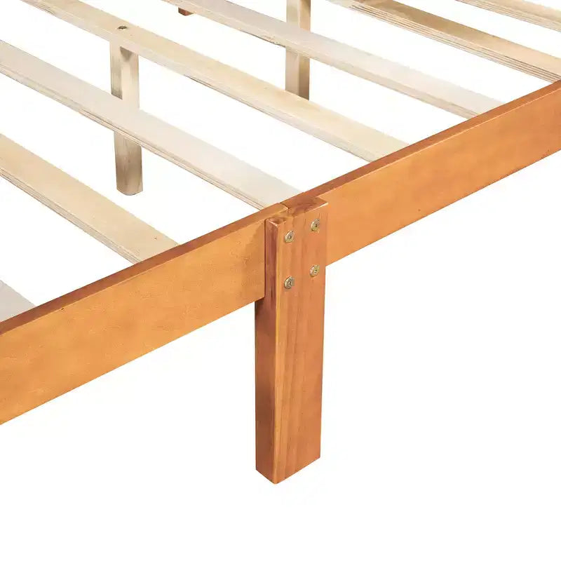 Lit plateforme moderne en bois pleine grandeur avec tête de lit Luxystar
