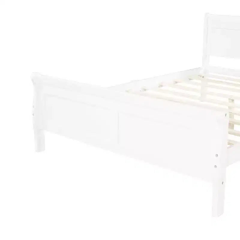 Lit plateforme moderne en bois pleine grandeur avec tête de lit Luxystar