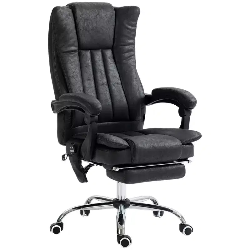 Massage Office Chair with 6 Points and Heat, Reclining Computer Chair with Adjustable Height and Footrest