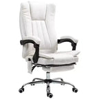 Fauteuil de bureau massant 6 points et chauffant, fauteuil d'ordinateur inclinable avec hauteur réglable et repose-pieds
