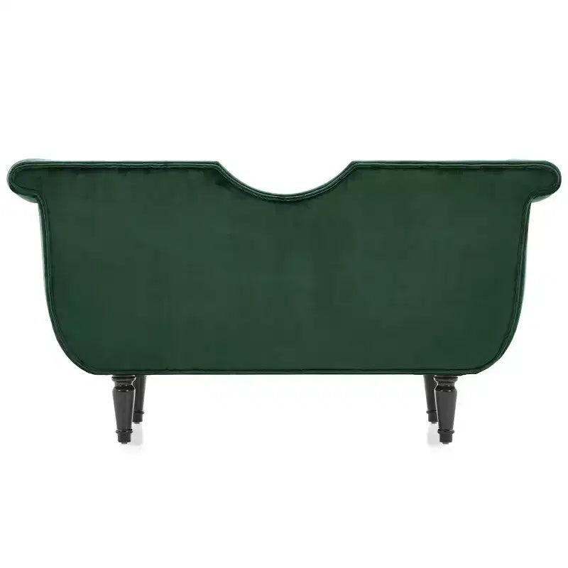 Banc en Velours Whisen 134,6 cm avec Accoudoirs Roulés, Accents de Rivets, Siège Rembourré Minimaliste de Pied de Lit, 2 Coussins, Rembourrage en Mousse Haute Densité