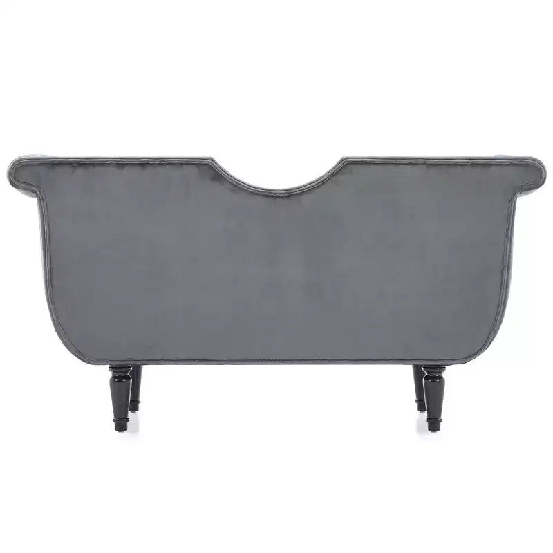Banc en Velours Whisen 134,6 cm avec Accoudoirs Roulés, Accents de Rivets, Siège Rembourré Minimaliste de Pied de Lit, 2 Coussins, Rembourrage en Mousse Haute Densité