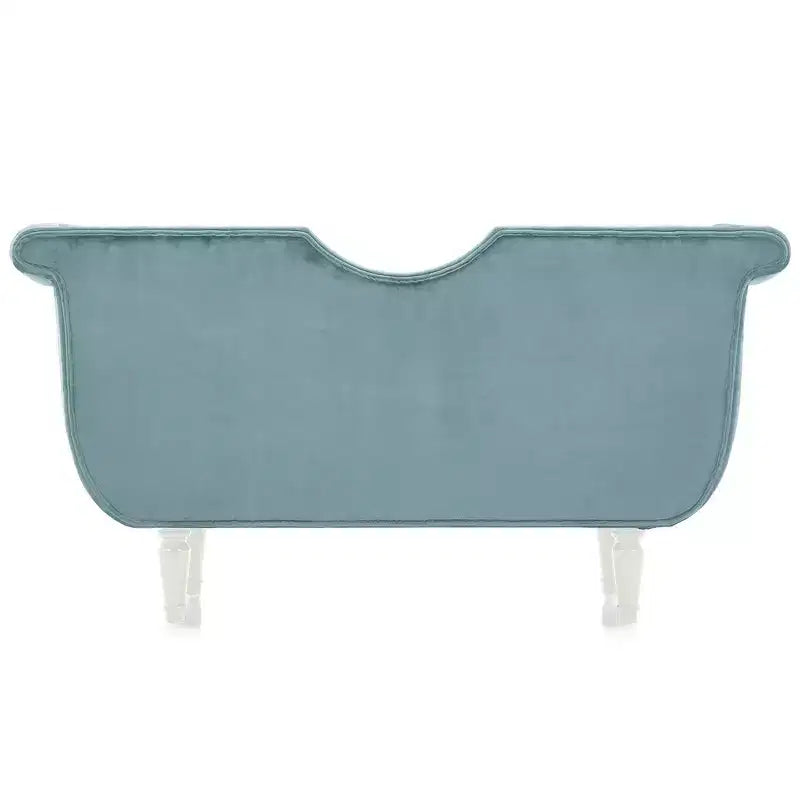 Banc en Velours Whisen 134,6 cm avec Accoudoirs Roulés, Accents de Rivets, Siège Rembourré Minimaliste de Pied de Lit, 2 Coussins, Rembourrage en Mousse Haute Densité