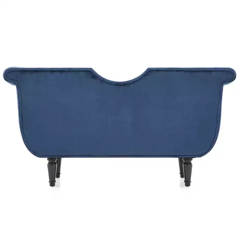 Banc en Velours Whisen 134,6 cm avec Accoudoirs Roulés, Accents de Rivets, Siège Rembourré Minimaliste de Pied de Lit, 2 Coussins, Rembourrage en Mousse Haute Densité