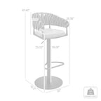 Tabouret de bar pivotant moderne réglable GDFStudio Blaise en similicuir