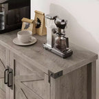 Table console de style rustique avec 2 portes et 2 tiroirs, meuble de rangement en bois pour cuisine, salle à manger, salon, entrée (blanc)