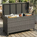 Coffre de Rangement Extérieur de 80 Gallons - Étanche en Rotin PE Tressé Résistant aux Intempéries - Rangement Spacieux pour Patio