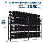 Étagère métallique à 5 niveaux ultra-résistante - Rayonnage de rangement réglable pour garage, cellier, cuisine, sous-sol, entrepôt et usage commercial